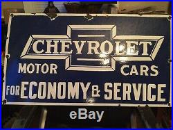 Original Chevrolet Service Porcelain Sign