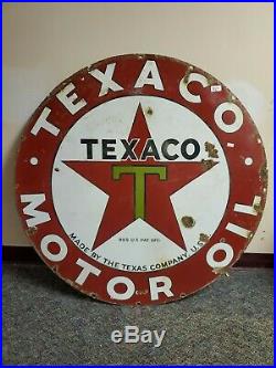 Original Texaco motor Oil Porcelain sign lot 21
