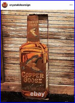 Original Wood Copper Goose Bar Advertising Sign