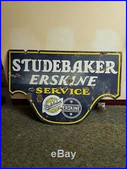 Original studebaker erskine service porcelain sign