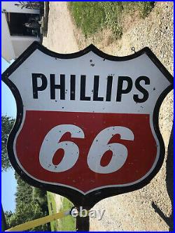 Phillips 66 Gas Station Sign And Pole 18 Pole Nice Sign. Porcelain Sign