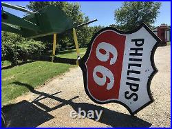 Phillips 66 Gas Station Sign And Pole 18 Pole Nice Sign. Porcelain Sign