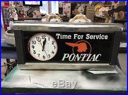 Pontiac Clock, Not Porcelain, Gas And Oil, Chevrolet And Ford