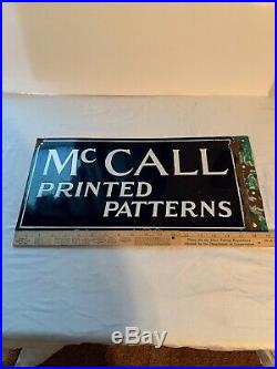 Porcelain McCall Printed Patterns Double Sided Flange Advertising Sign