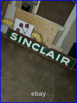 Rare Original 10 Ft Sinclair Porcelain Original Sign