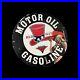 Rare Red Hat Gasoline Porcelain Enamel Pinup Girl Oil Motor Service Gas Sign