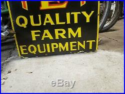 Rare Vertical John Deere Farm Equipment Tractors 4 lagged Porcelain Sign Gas Oil