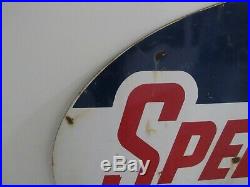 Rare Vintage Original DS Porcelain Speedway 79 Gasoline Station Sign Racing