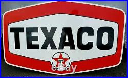 Rare Vintage Original TEXACO Gas Station FIREPLACE CHIMNEY SIGN porcelain 60