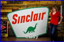 Sinclair DINO Motor Oil Porcelain 7 Foot Sign WILL SHIP Gas Station Advertising