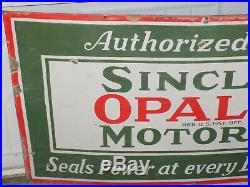 Sinclair Opaline Motor Oil Porcelain Rare 6 Foot Sign