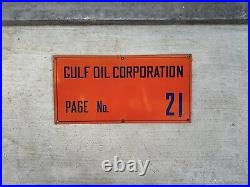 Single Sided Porcelain Gulf Oil Corporation Lease Sign