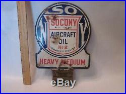 Socony NY Aircraft oil gas porcelain sign advertising petroliana advertising