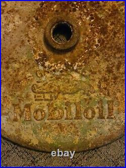Socony Vacuum Oil Mobiloil Gargoyle Cast Iron Base For Porcelain Lollipop Sign