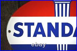 Standard Oil Torch Porcelain Collectible, Rustic, Advertising Sign, Gas & Oil