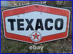 Texaco gas oil 54x86 Porcelain Double Sided Sign rare. Make offer