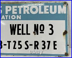 Union Texas Petroleum Well Porcelain Sign (26.5 X 10)