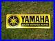^^^^^VINTAGE 23-5/8x 8 YAMAHA PORCELAIN SIGN^^^^SERVICE PARTS OIL MOTORCYCLES