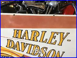 VINTAGE PORCELAIN HARLEY-DAVIDSON DEALER SIGN Knucklehead Panhead Flathead