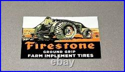 Vintage 12 Firestone Tires Porcelain Sign Car Gas Auto Oil