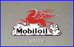 Vintage 12 Mobil Pegasus Gargoyle Porcelain Sign Car Gas Auto Oil