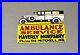 Vintage 12 Very Rare Ambulance Service Porcelain Sign Car Gas Auto Oil