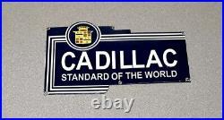 Vintage 15 Cadillac Dealership Porcelain Sign Car Gas Oil Automobile