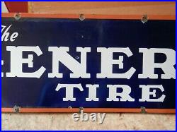 Vintage 1920'S-30'S THE GENERAL TIRE Porcelain Sign Gas Station DisplayNICE