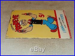 Vintage 1929 Drink Popeye The Sailor Man Soda 12 Porcelain Metal Gas Oil Sign