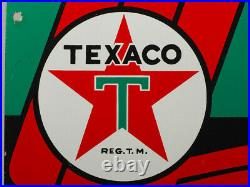 Vintage 1941 Texaco Sky Chief Gasoline Pump Plate Porcelain Sign 12x18
