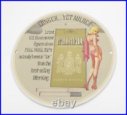 Vintage 1967 Pall Mall Cigarettes Porcelain Enamel Gas-oil Garage Man Cave Sign