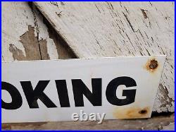 Vintage 1967 Texaco Porcelain Sign No Smoking Garage Plaque Texas Star Gas Oil