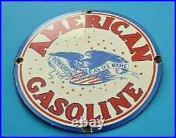 Vintage American Gasoline Porcelain Gas Motor Oil Service Station Pump 12 Sign