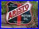 Vintage Aristo Union Motor Oil Co. Porcelain Gas Station Pump Sign 11 X 11