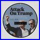 Vintage Attack On Trump 2024 Oil Porcelain Gas Pump Sign
