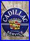 Vintage Cadillac Porcelain Sign 30 Automobile Dealer Gas Oil Car Truck Service
