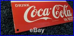 Vintage Coca Cola Porcelain Route 66 Gas Beverage Service Station Sign