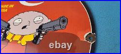 Vintage Colt Porcelain Family Guy Pistols Guns Firearm Service Gas Oil Pump Sign