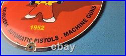 Vintage Colt Porcelain Family Guy Pistols Guns Firearm Service Gas Oil Pump Sign