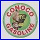 Vintage Conoco Gasoline Oil Green Pinup Girl Porcelain Gas Pump Sign
