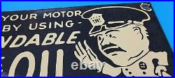 Vintage Dependable Gasoline Porcelain Gas Service Station 12 Pump Plate Sign