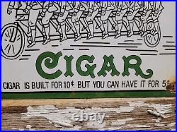 Vintage Dextet Cigars Porcelain Sign Tobacco Smoke Cigarette Pipe Gas Oil Lube