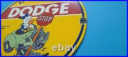 Vintage Dodge Porcelain Gas Motor Oil Sales Service Station Pump Plate Sign