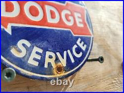 Vintage Dodge Porcelain Sign Automobile Car Truck Dealer Gas Station Oil Service