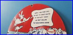 Vintage Esso Gasoline Porcelain Dr Seuss Service Station Pump Plate Sign
