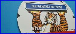 Vintage Esso Gasoline Porcelain Gas Tiger Tank Service Station Pump Plate Sign