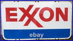 Vintage Exxon Gasoline Porcelain Gas Station One Sided 45 1/2 X 83