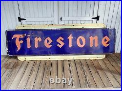 Vintage FIRESTONE 8' Porcelain Sign