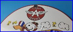 Vintage Flying A Gasoline Sign Aviation Service Gas Pump Porcelain Sign