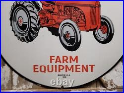Vintage Ford Tractor Porcelain Sign 30 Farm Gas Automobile Dealer Sales Service